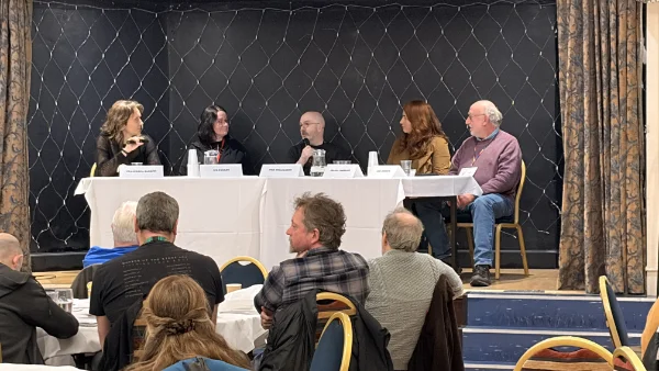 Panel: Anthologies - (L-R) Francesca Barbini, E.M. Faulds, Neil Williamson (moderator), Joanna Corrance, Noel Chidwick