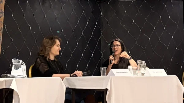 Interview: Guest of Honour Francesca Barbini (L) interviewed by Meg MacDonald (R)